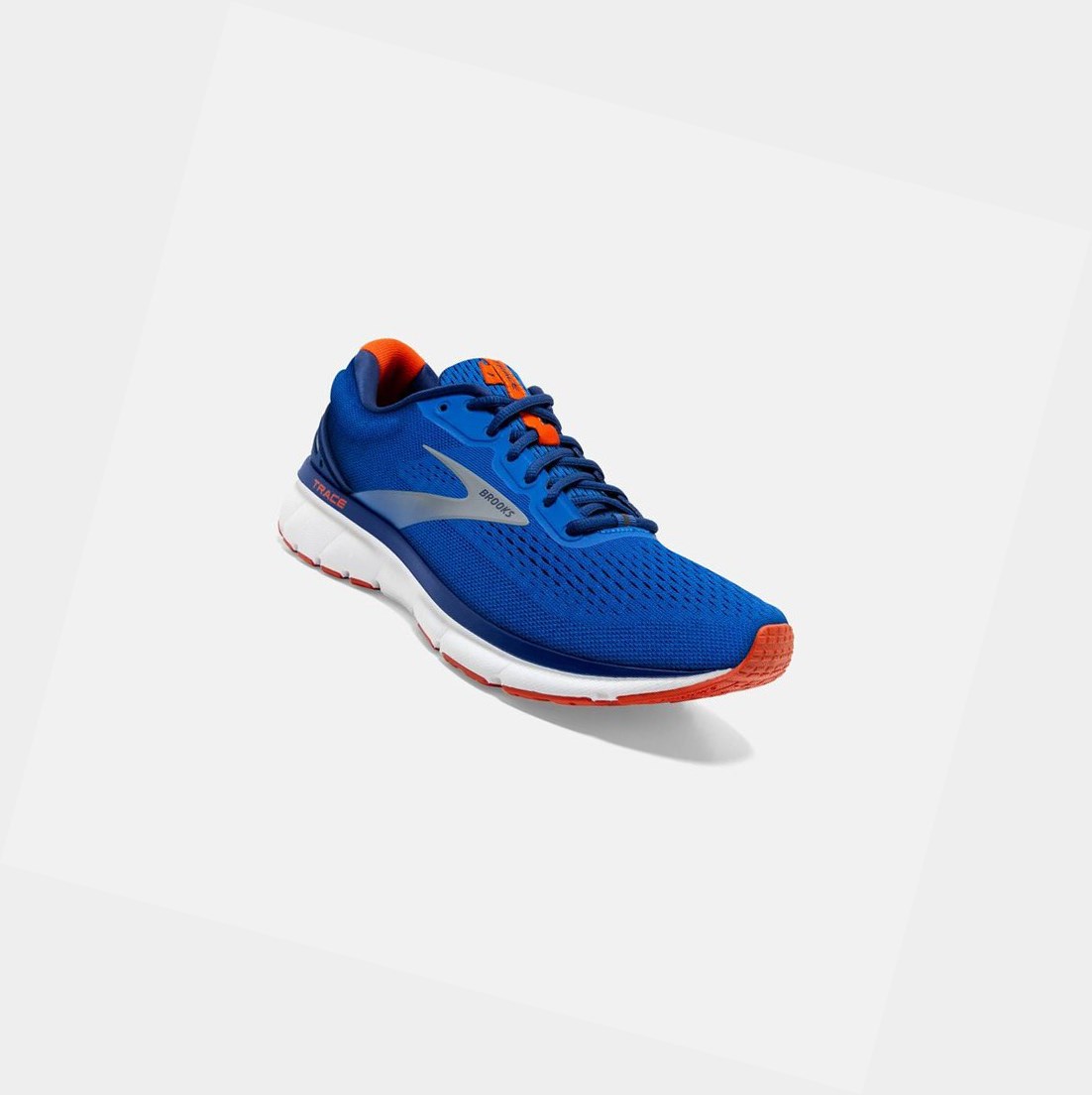 Brooks Trace Men's Road Running Shoes Blue / Navy / Orange | YEWF-82761