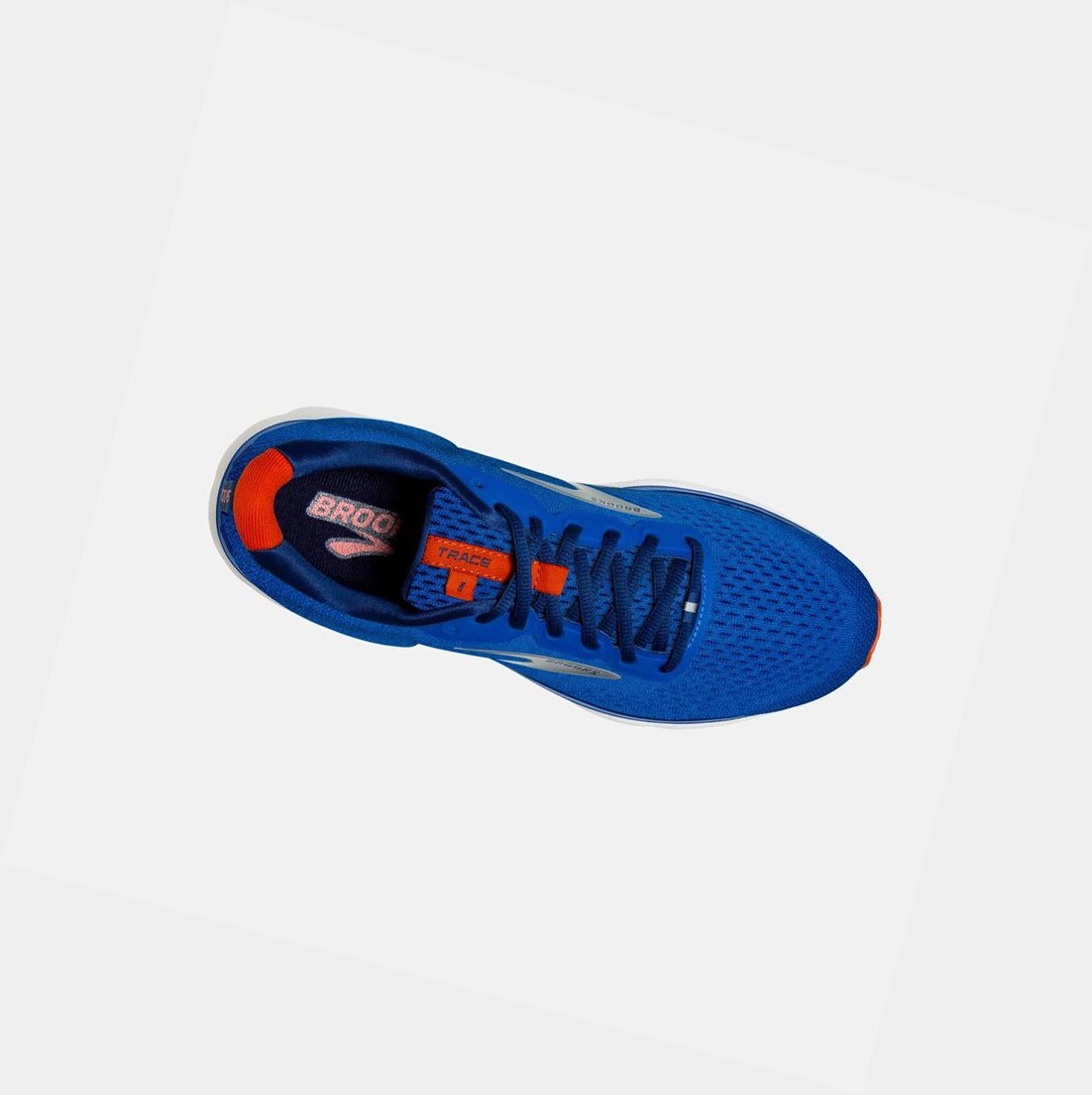 Brooks Trace Men's Road Running Shoes Blue / Navy / Orange | YEWF-82761