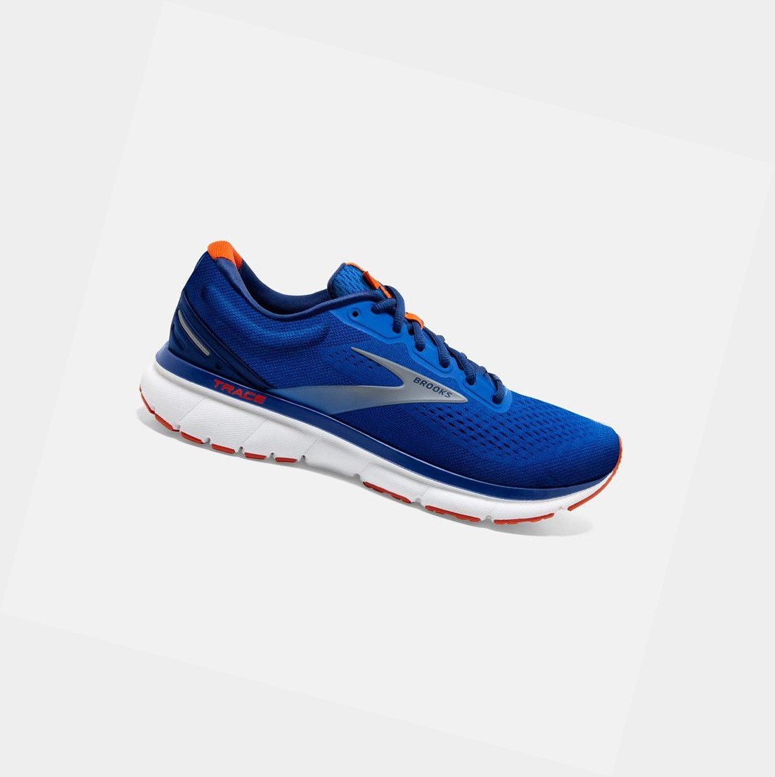 Brooks Trace Men\'s Road Running Shoes Blue / Navy / Orange | YEWF-82761
