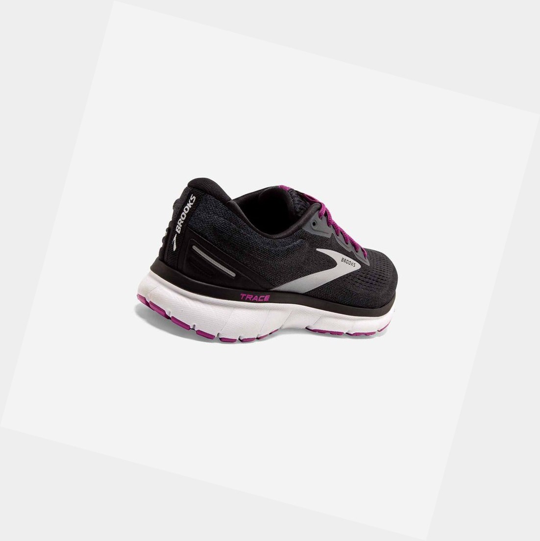 Brooks Trace Women's Road Running Shoes Ebony / Black / Wood Violet | BZPN-73109