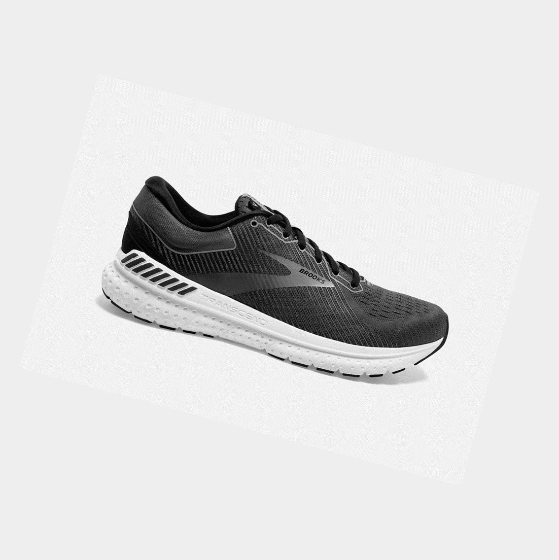 Brooks Transcend 7 Men\'s Road Running Shoes Black / Ebony / Grey | EGRY-05832