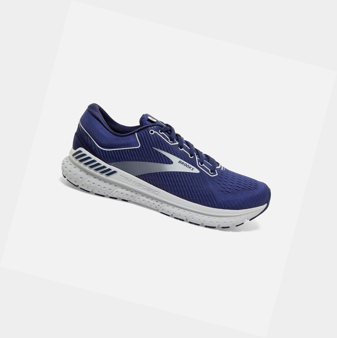 Brooks Transcend 7 Men\'s Road Running Shoes Deep Cobalt / Grey / Navy | KZRI-15869