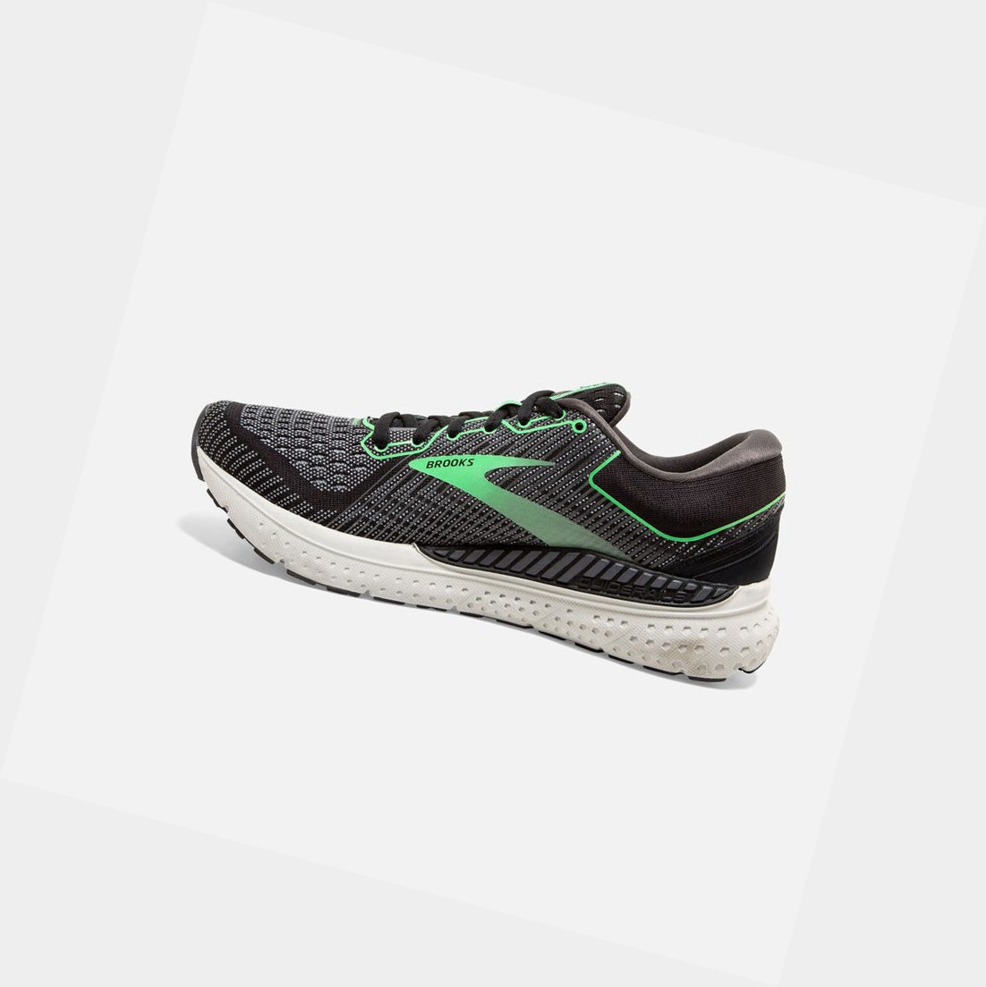 Brooks Transcend 7 Women's Road Running Shoes Black / Ebony / Green | CLGO-13702