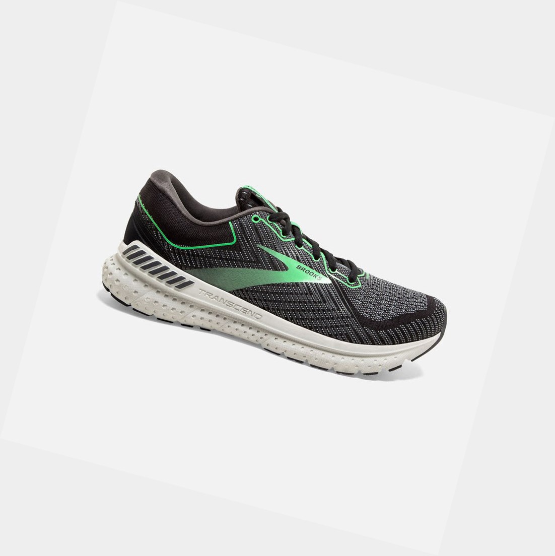 Brooks Transcend 7 Women\'s Road Running Shoes Black / Ebony / Green | CLGO-13702